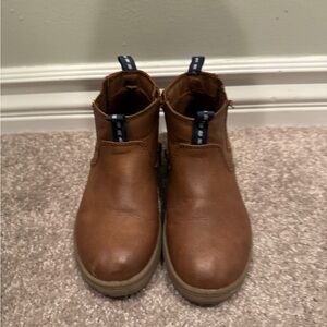 Boys Brown Leather Ankle Boots